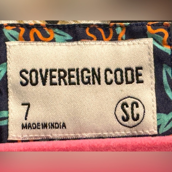 Sovereign Code EUC Sz 7 Black Floral Kids Shirt - Picture 4 of 5